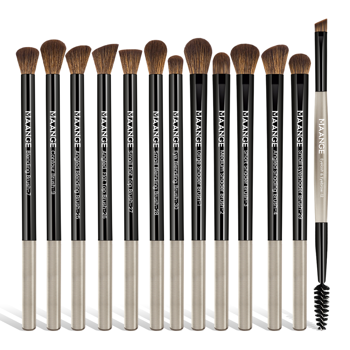 MAANGE Wholesale Natural 13pcs Makeup Brush Set Soft High Quality Hair Blush Powder Brush Concealer Makeup Tool Makeup Brush Set - 图片 1