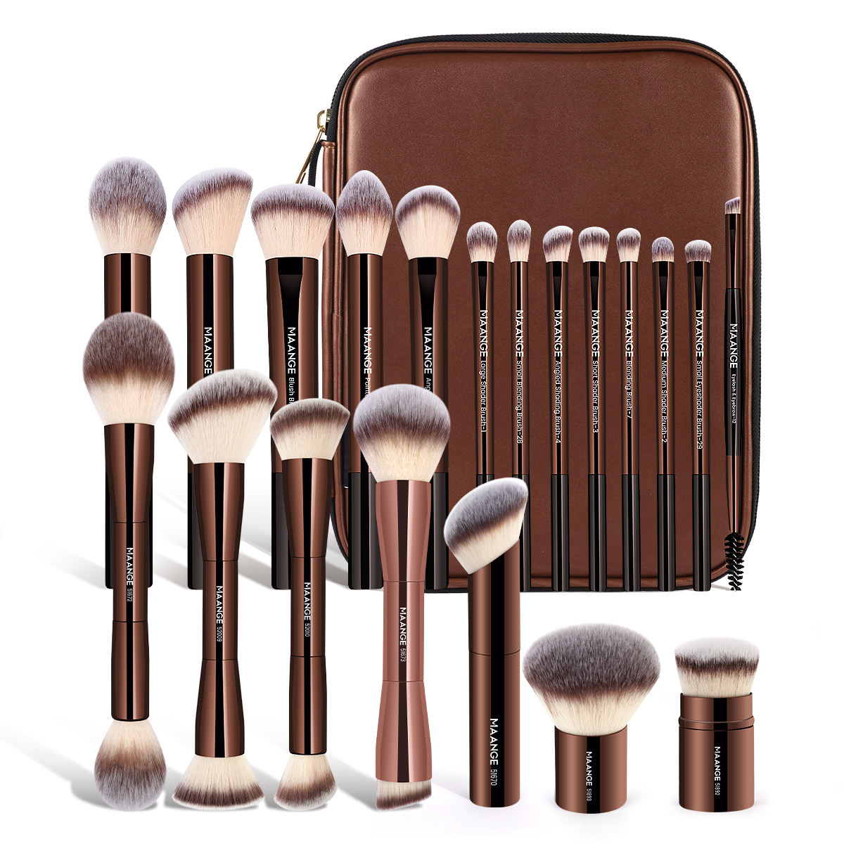 MAANGE 20pcs Customise Soft Top Quality Makeup Brushes Tool Set Cosmetic Powder Eye Shadow Facial Professional Makeup Brush  Set - 图片 1
