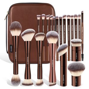 MAANGE Wholesale Custom Logo 20pcs Makeup Brush Makeup Bag Foundation Loose Powder Eyeshadow Professional Makeup Brush Kit