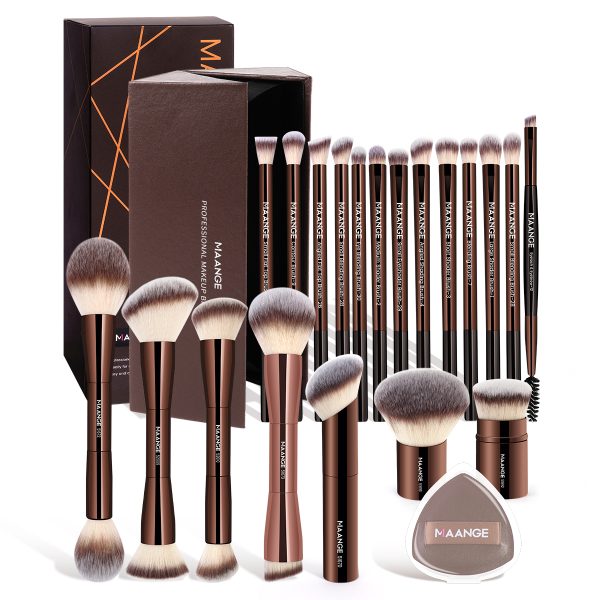 MAANGE Wholesale 20pcs Makeup Brushes Kits Cosmetic Private Label Foundation Blush Contouring Eyeshadow Brush Makeup Brush Set