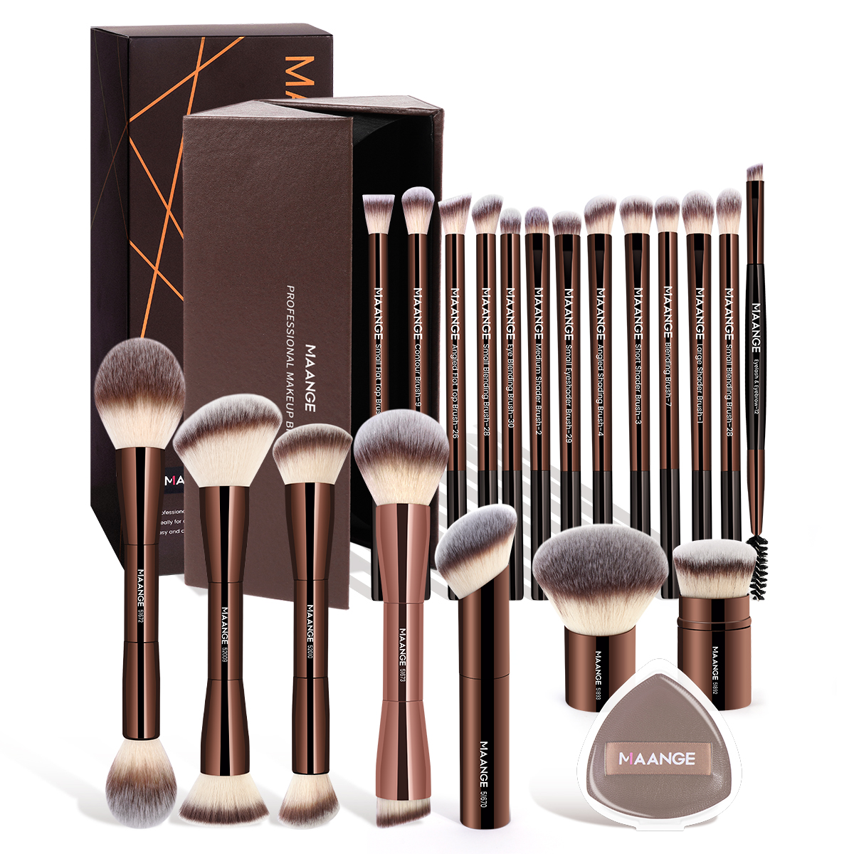 MAANGE Wholesale 20pcs Makeup Brushes Kits Cosmetic Private Label Foundation Blush Contouring Eyeshadow Brush Makeup Brush Set - 图片 1
