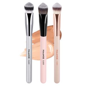 MAANGE Wholesale Custom Oem&odm Professional 3PCS Concealer Brush Contouring Brush Highlighting Brush Facial Makeup Brush