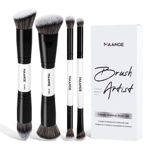 MAANGE Custom Logo OEM&ODM 4PCS Makeup Brush Set Eye Shadow Blush Foundation Brushes Professional Makeup Brush Kit