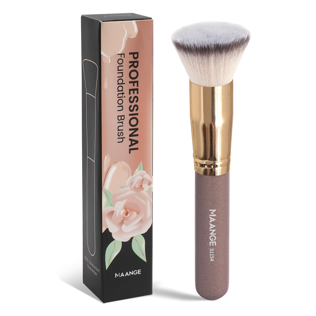 MAANGE Wholesale Single Flat Liquid Custom Foundation Brush Packing Makeup Brush Makeup Box Professional Makeup Brush Set - 图片 1