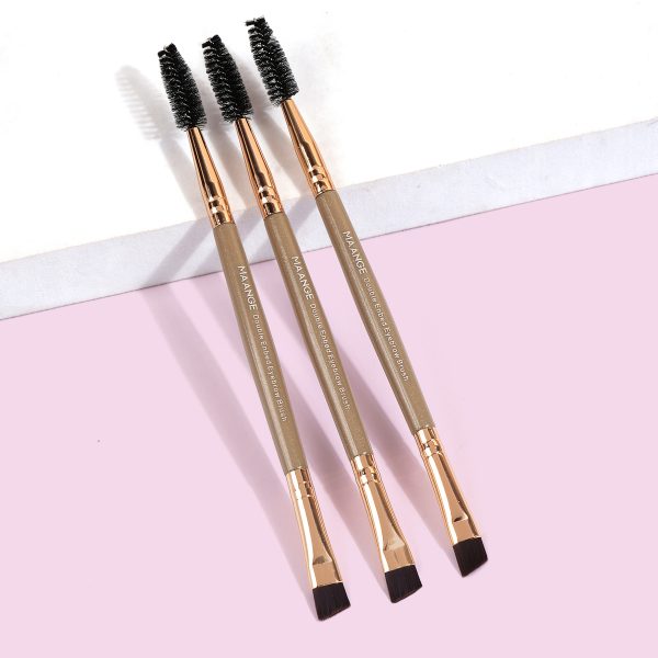 MAANGE Professionasl Custom OEM&ODM 3pcs Double End Makeup Brushes  Facial Professional Makeup Brush Kit