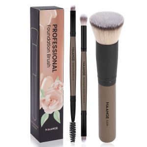 MAANGE 3pcs Cosmetic Brush Professional Foundation Highlight Eyebrow Concealer Wholesale Custom Makeup Brushes Set