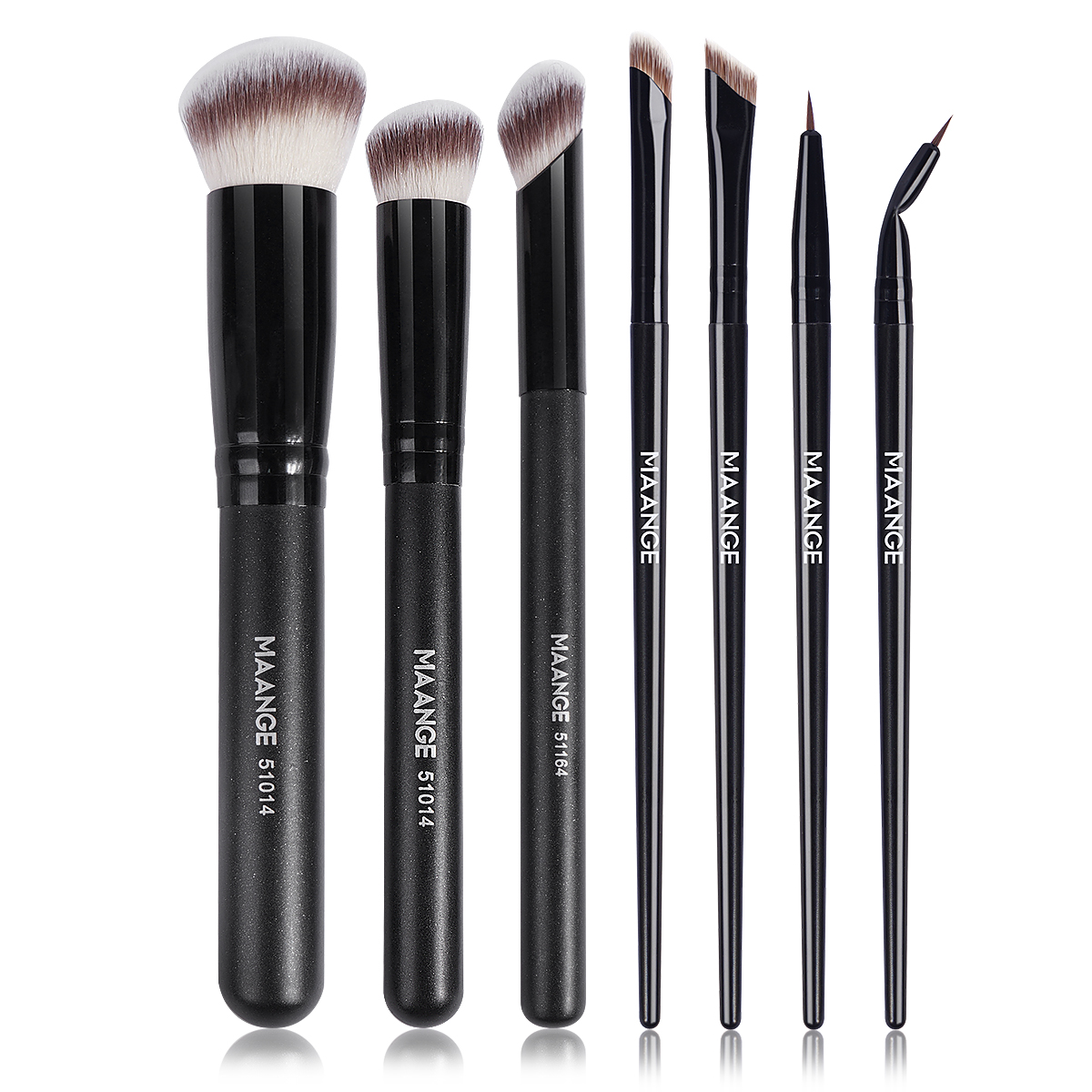 MAANGE Custom Logo OEM&ODM Luxury 7pcs  Makeup Brushes Set Foundation Eyeshadow Loose Powder Private Label  Makeup Brush Set - 图片 1