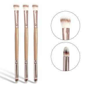 MAANGE Multi-Functional Vegan Synthetic Hair Makeup Brush Double-Ended Nose Contour  Single Blush Makeup Brush Set - 图片 3