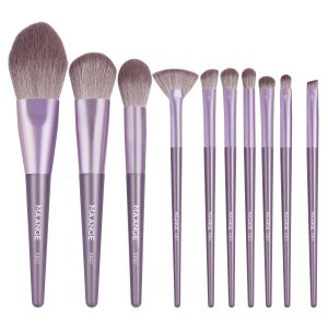 MAANGE Wholesale 10PCS Makeup Brush  Foundation Loose Powder Eyebrow Eyeblender Facial Professional Makeup Brush Set