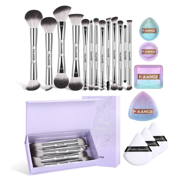 MAANGE Professional 13PCS Makeup Brush Set 7PCS Powder Puff Face Powder Foundation Concealer Eyeshadow Makeup Brush Set