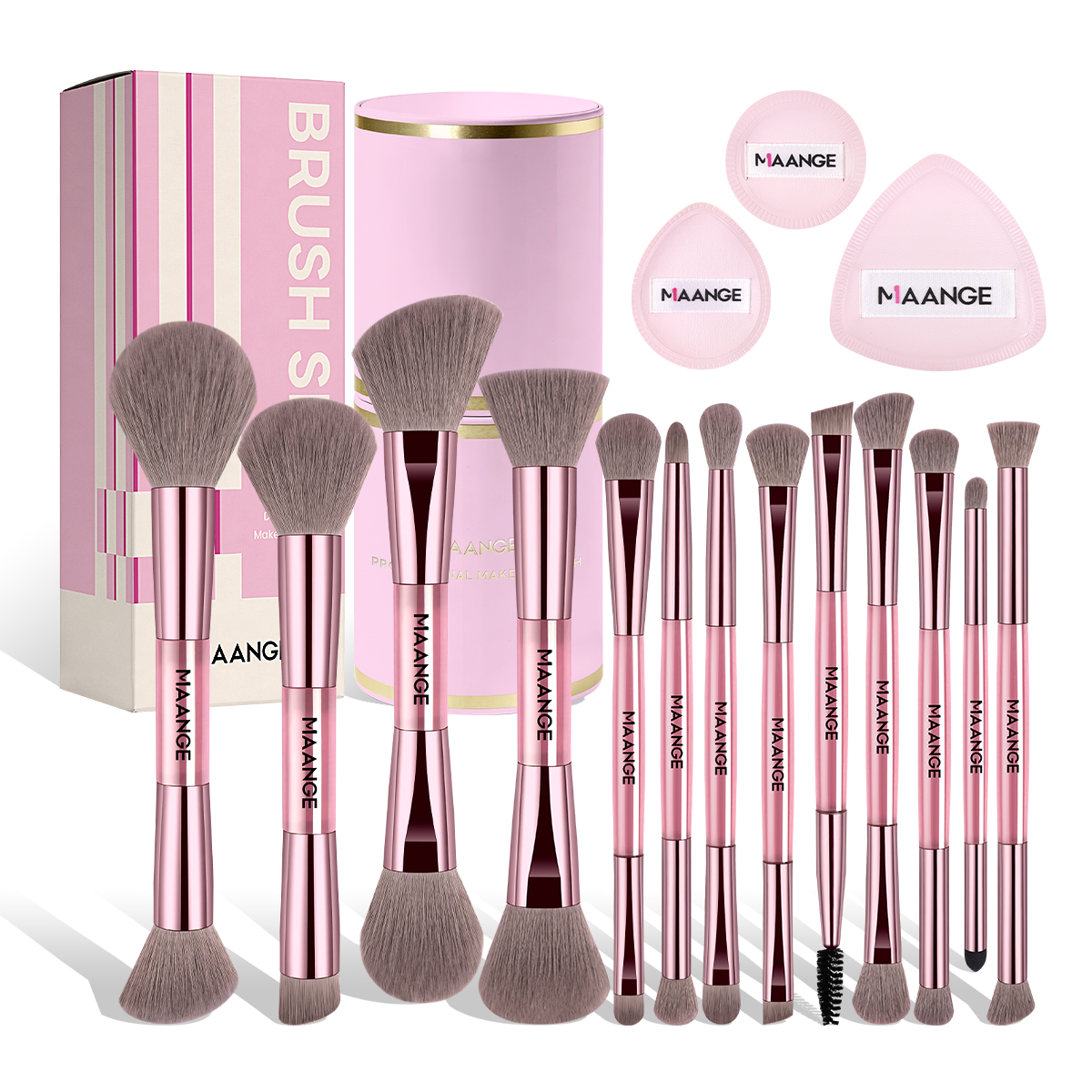 MAANGE Wholesale Custom OEM&ODM 13pcs Makeup Brush Set 3PCS Air Cushion Puff Powder Brush Concealer Makeup Tool Makeup Brush Set - 图片 1