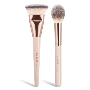 MAANGE New Arrival Wholesale 2pcs Makeup Brush Set Customized logo OEM&ODM Foundation Loose Powder Blush Facial Makeup Brush Kit