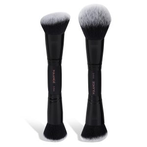 MAANGE Wholesale 2PCS Makeup Brush Custom Logo Foundation Loose Powder Blush Contouring  Professional Makeup Brush Set