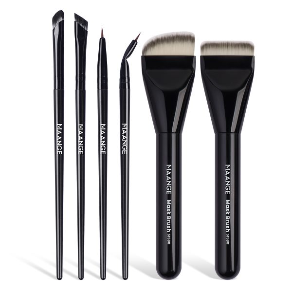 MAANGE Wholesale 6PCS Synthetic Hair Foundation Brushes Concealer Brushes Eyeshadow Brush Customizable Facial Makeup Brush Set