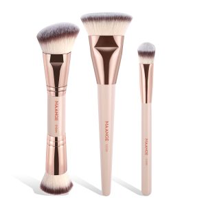MAANGE Professional Private Label  3pcs  Foundation Cosmetic Brush Concealer  Wholesale Facial Makeup Brushes Set
