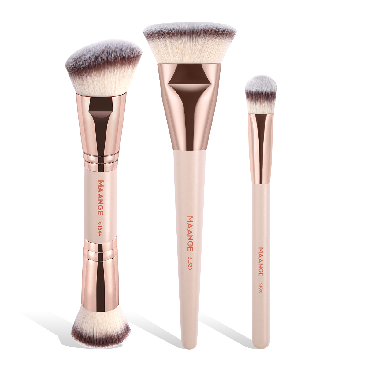 MAANGE Professional Private Label  3pcs  Foundation Cosmetic Brush Concealer  Wholesale Facial Makeup Brushes Set - 图片 1