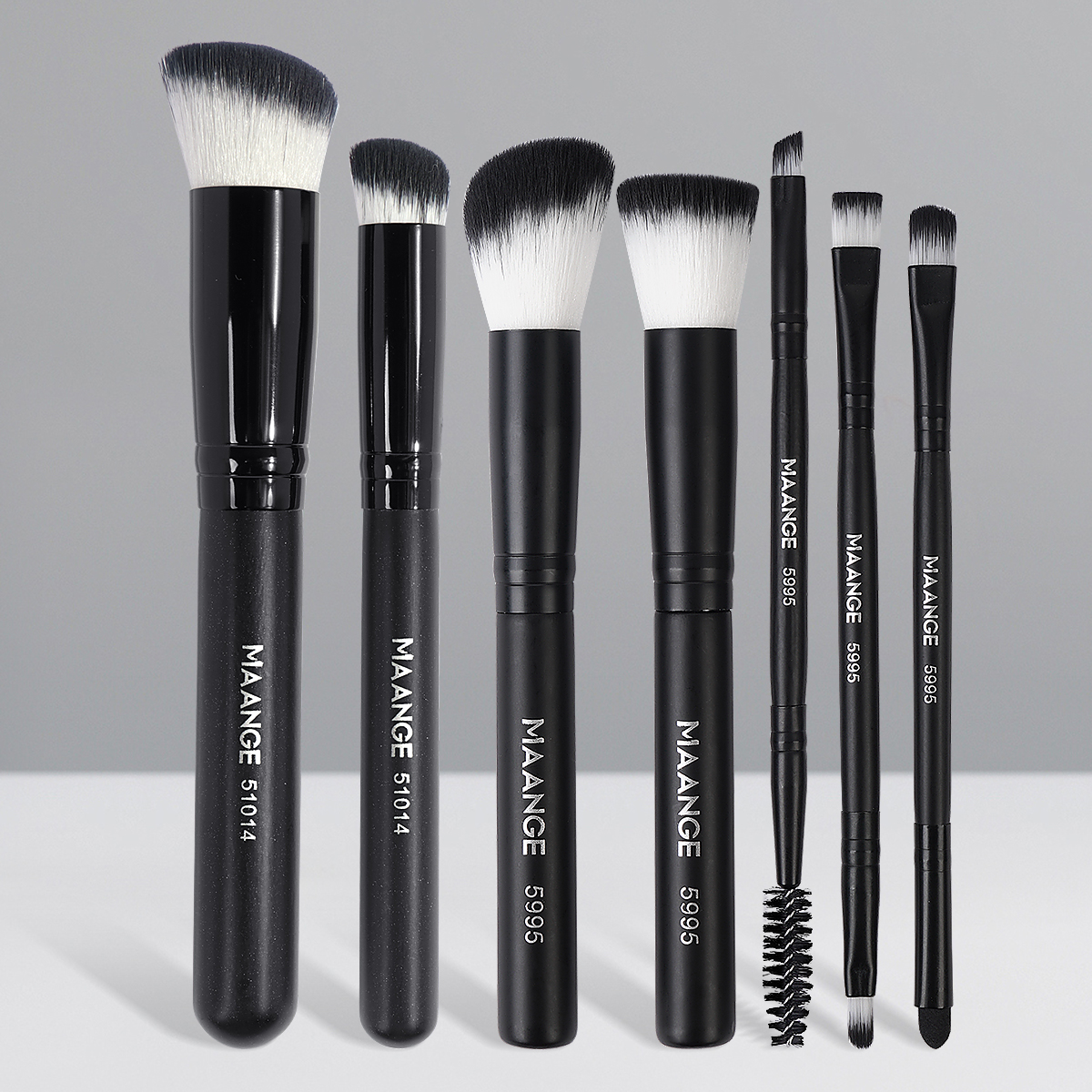 MAANGE Custom Logo OEM&ODM Luxury 7pcs Double-ended Makeup Brushes Set Private Label Facial Makeup Brush Set - 图片 1