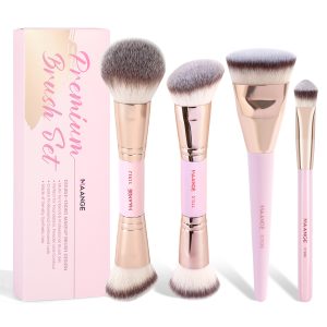 MAANGE Wholesale 4pcs Makeup Brush Private Label Concealer Brushes Makeup  Loose Powder Foundation Professional Makeup Brush Set