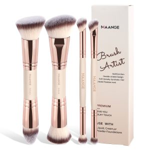 MAANGE Custom OEM&ODM 4PCS Makeup Brush Set Eye Shadow Blush Foundation Brushes Professional Makeup Brush Set