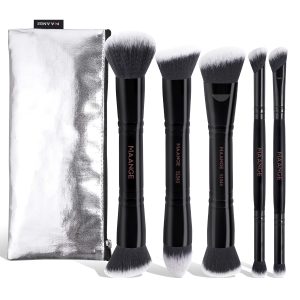 MAANGE 5PCS Synthetic Hair Facial Makeup Brushes Multi-Functional Angled Customizable OEM&ODM Professional Makeup Brush Set
