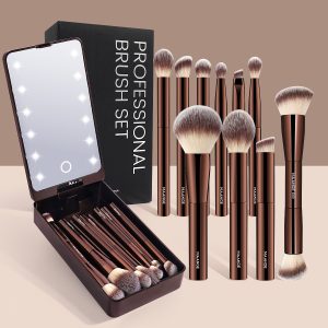 MAANGE Wholesale 15PCS Brushes Eyeshadow Foundation Blush Loose Powder Private Label Customizable Professional Makeup Brush Set