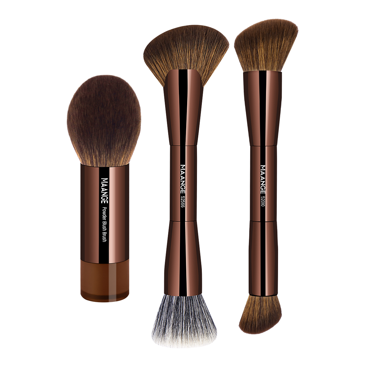 MAANGE 3pcs Professional Makeup Brush Set Private Label OEM Foundation Powder Brush Contouring Blush Brush Makeup Brush Set - 图片 1