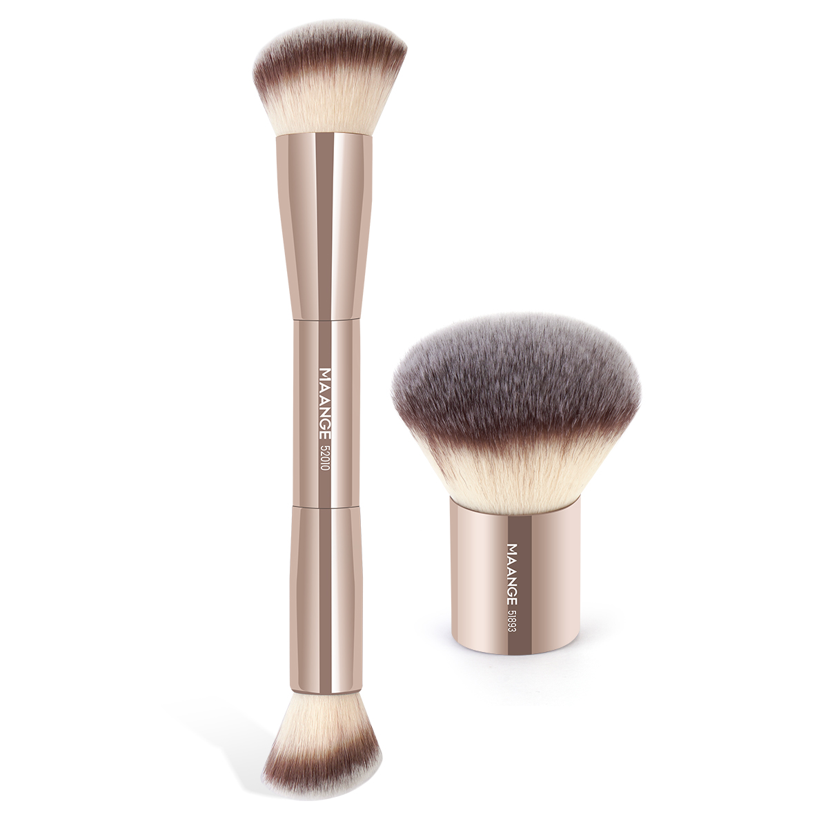 MAANGE Wholesale Hot Selling 2PCS Custom Logo Foundation Loose Powder Makeup Brushes  Professional Makeup Tools for Women - 图片 1