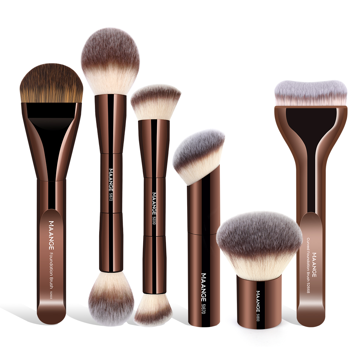MAANGE Wholesale Custom OEM&ODM 6PCS  Foundation Brushes Concealer Brushes Customizable Professional Makeup Brush Set - 图片 1