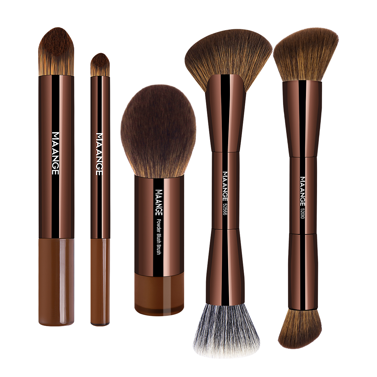MAANGE Professional 5PCS Synthetic Hair Makeup Brushes Multi-Functional  Customizable OEM&ODM Facial Makeup Brush Set - 图片 1