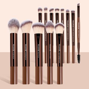MAANGE Wholesale Natural 13pcs Makeup Brush Set Soft High Quality Hair Blush Powder Brush Concealer Makeup Tool Makeup Brush Set