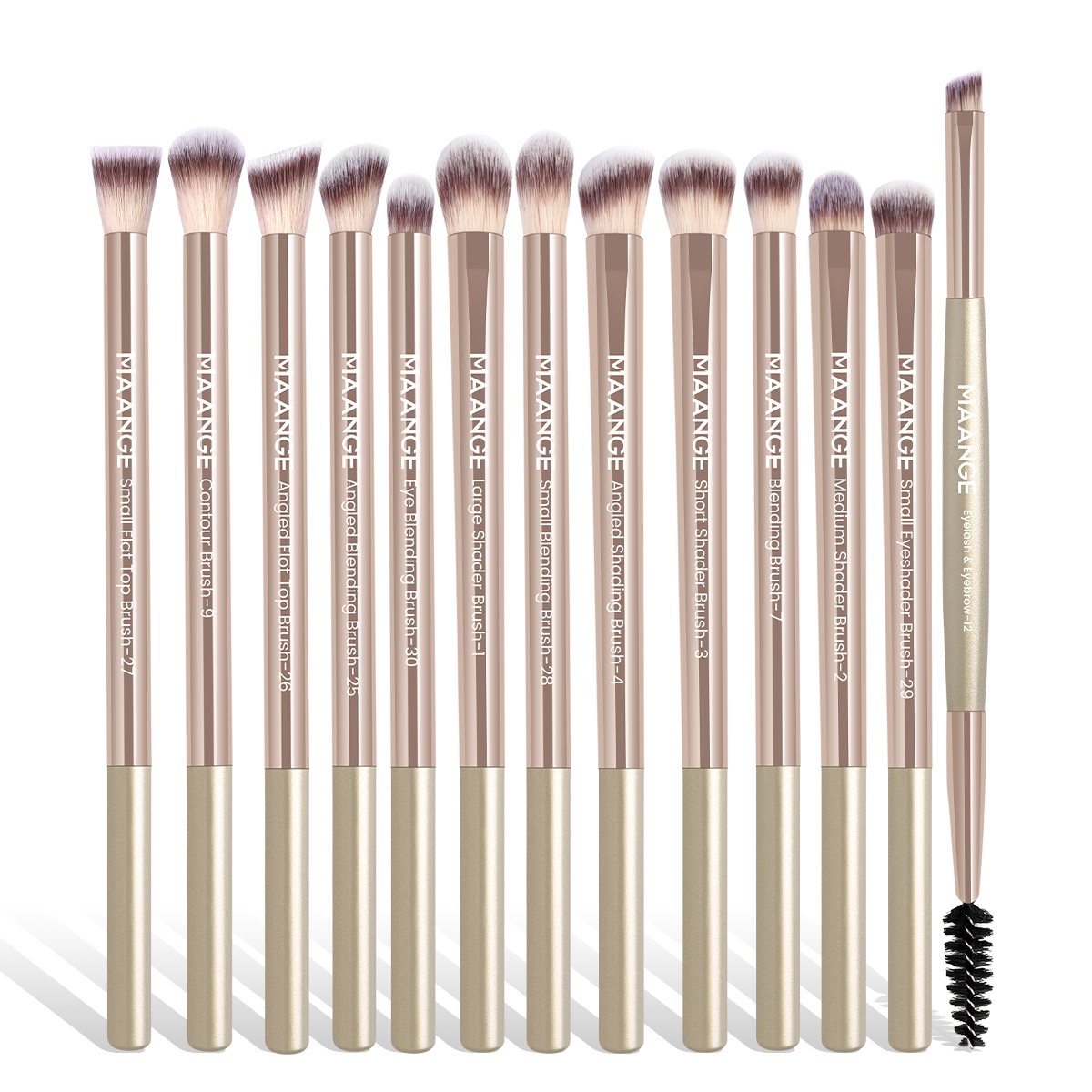 MAANGE Wholesale High Quality Natural 13pcs Makeup Brush Set Soft Hair Blush Powder Brush Concealer Makeup Tool Makeup Brush Set - 图片 1