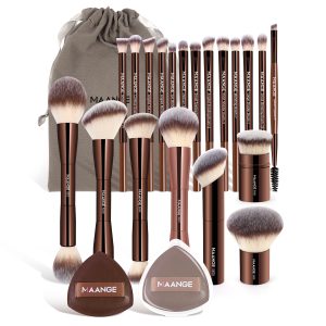 MAANGE Wholesale 20pcs Makeup Brush Private Label 2pcs Powder Puff Custom OEM&ODM Professional Makeup Brush Set