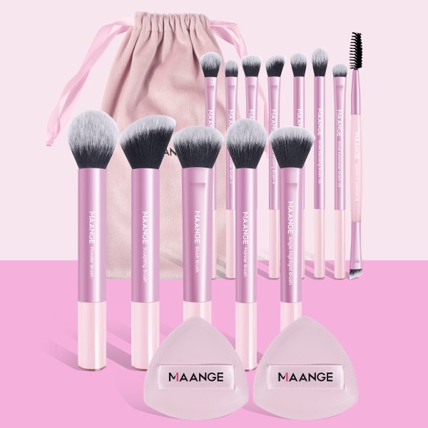 MAANGE Wholesale Custom OEM&ODM 13pcs Makeup Brush Set 2PCS Air Cushion Puff Powder Brush Concealer Makeup Tool Makeup Brush Set