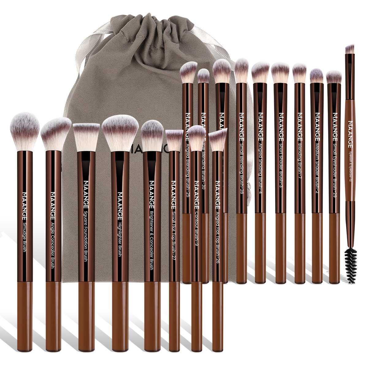 MAANGE 18pcs Hight Quality Makeup Brushes Efficient Application Foundation Blending Eyeshadow Professional Makeup Brush Set - 图片 1