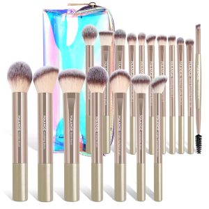 MAANGE Wholesale Custom OEM&ODM 18pcs Makeup Brush Set Makeup Bag Foundation Powder EyeShadow Makeup Brushes