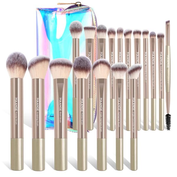 MAANGE Wholesale Custom OEM&ODM 18pcs Makeup Brush Set Makeup Bag Foundation Powder EyeShadow Makeup Brushes