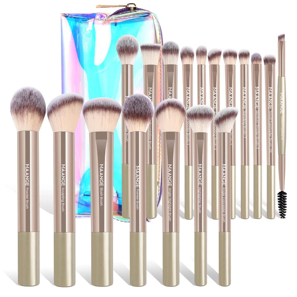 MAANGE Wholesale Custom OEM&ODM 18pcs Makeup Brush Set Makeup Bag Foundation Powder EyeShadow Makeup Brushes - 图片 1