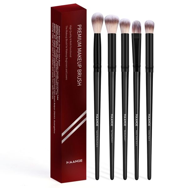 MAANGE Factory Direct Price 5pcs Eye Makeup Brush Blending Shadow Makeup Box Cosmetic Brush Set