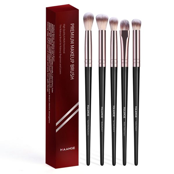 MAANGE Custom 5pcs Eye Makeup Brush Eyebrow Pencil Brush Eyeshadow Brush Highlighter Makeup Box Cosmetic Brush Set
