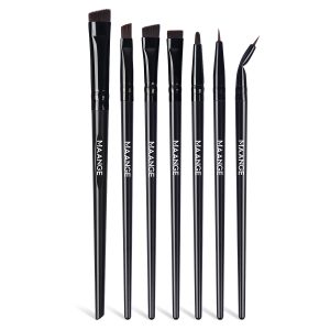 For MAANGE 7pcs Luxury Black Eyeshadow Brushes Private Label & OEM Makeup Brushes for Face & Concealer-Wholesale Makeup Brushes