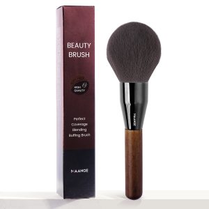 MAANGE Custom Logo OEM&ODM Single Big Size Loose Powder Makeup Brush Powder Blush Brown Foundation Makeup Brushes (复制)