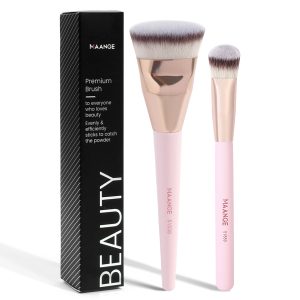 MAANGE Luxury 2pcs Makeup Brush Makeup Box Foundation Brush Private Label Professional Makeup Brush Set
