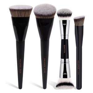 MAANGE Custom OEM&ODM 4pcs Brush Private Label Concealer Brushes Makeup Loose Powder Foundation Professional Makeup Brush Set