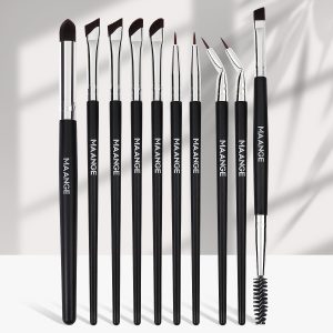 MAANGE 10pcs Wholesale High Quality Beauty Eyeliner Eyebrow Eyebrow Eye Shadow Blooming Eye Makeup Brush Set