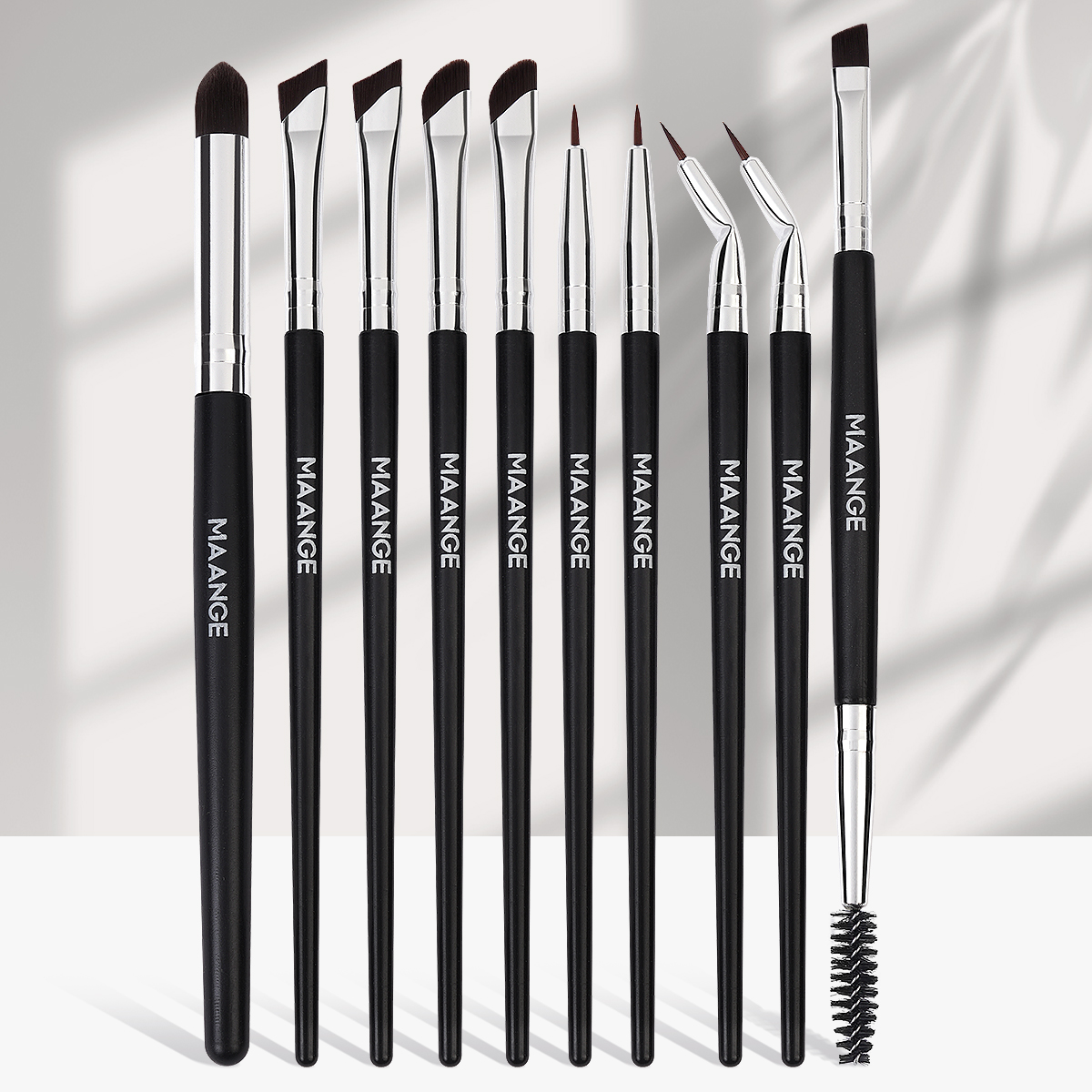 MAANGE 10pcs Wholesale High Quality Beauty Eyeliner Eyebrow  Eyebrow Eye Shadow Blooming Eye Makeup Brush Set - 图片 1