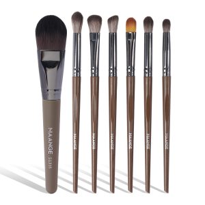 MAANGE Professional 7pcs Makeup Brush Set Foundation Loose Powder Blush Eyeshadow Brush Facial Professional Makeup Brush Set