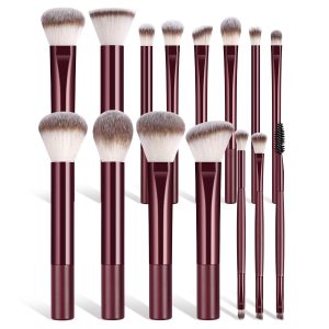 MAANGE Wholesale 15PCS Cosmetics Brushes Foundation Loose Powder  Private Label Customizable Professional Makeup Brush Set