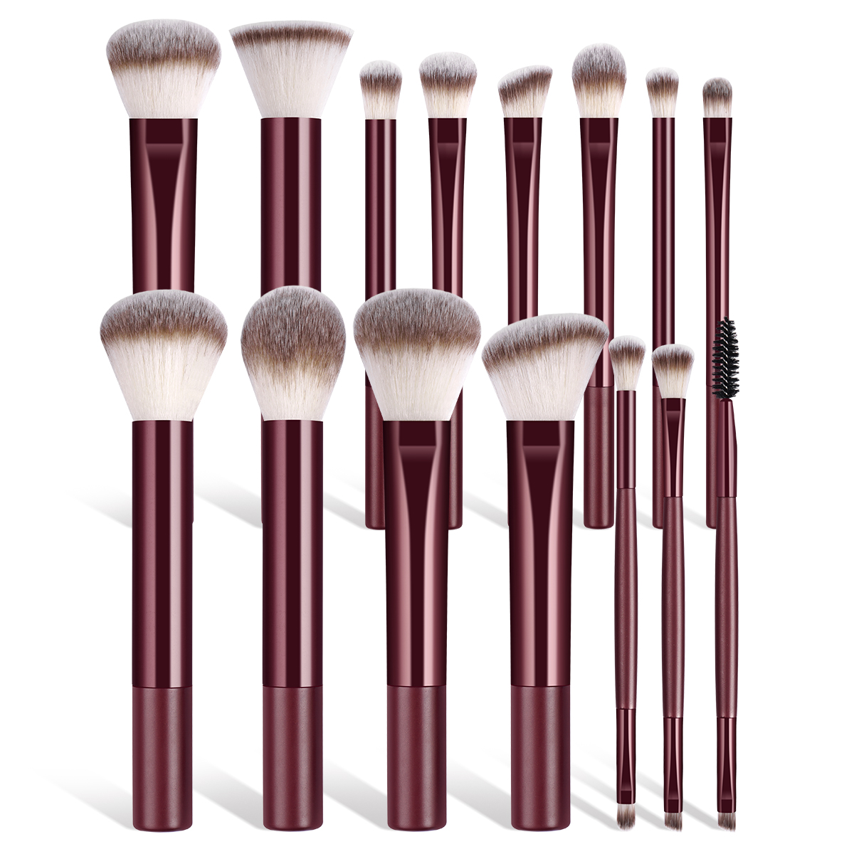 MAANGE Wholesale 15PCS Cosmetics Brushes Foundation Loose Powder  Private Label Customizable Professional Makeup Brush Set - 图片 1
