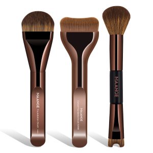 MAANGE 3pcs Professional Makeup Brush Face Beauty Tools 3PCS Foundation Brushes Contouring Brush Professional Makeup Brush Set
