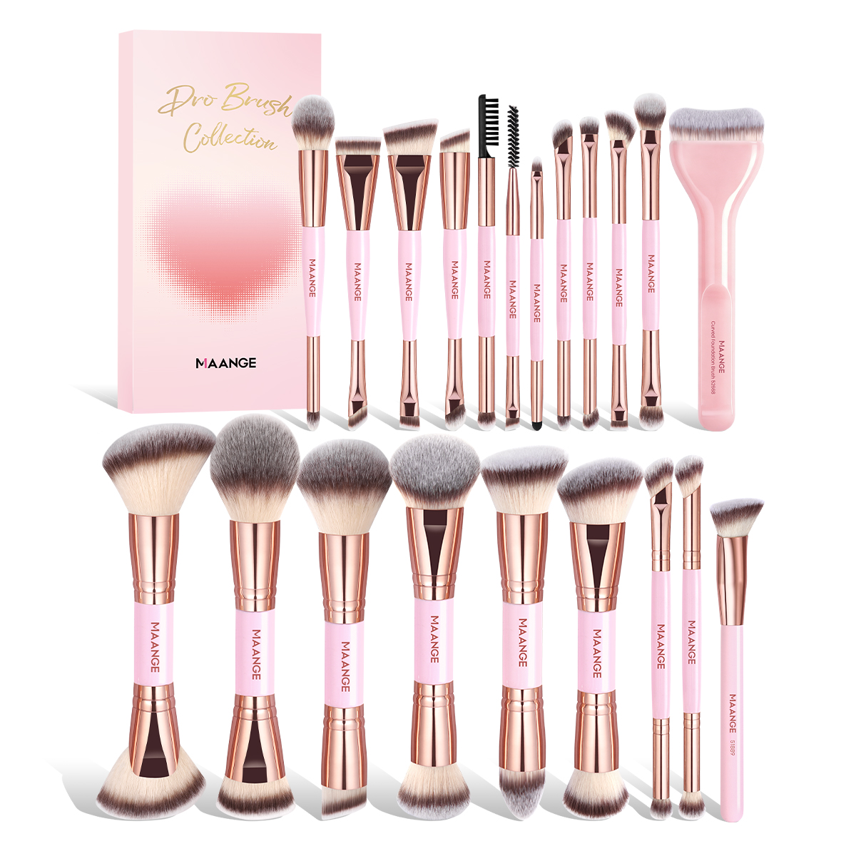 MAANGE Makeup Brush Wholesale Customized  21pcs Makeup Brushes Powder Foundation Concealer Blush  Professional  Makeup Brush Set - 图片 1
